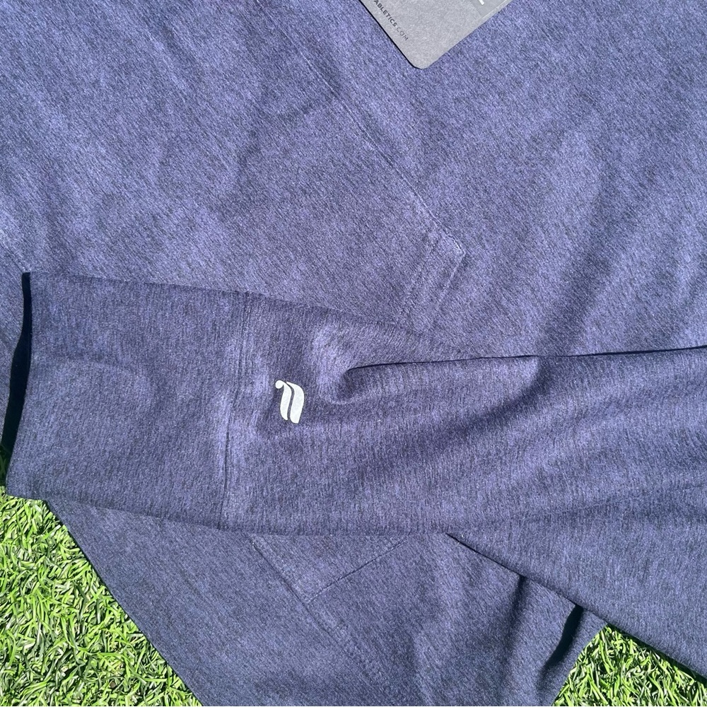 Fabletics Heathered Navy and black Sweatshirt brand new